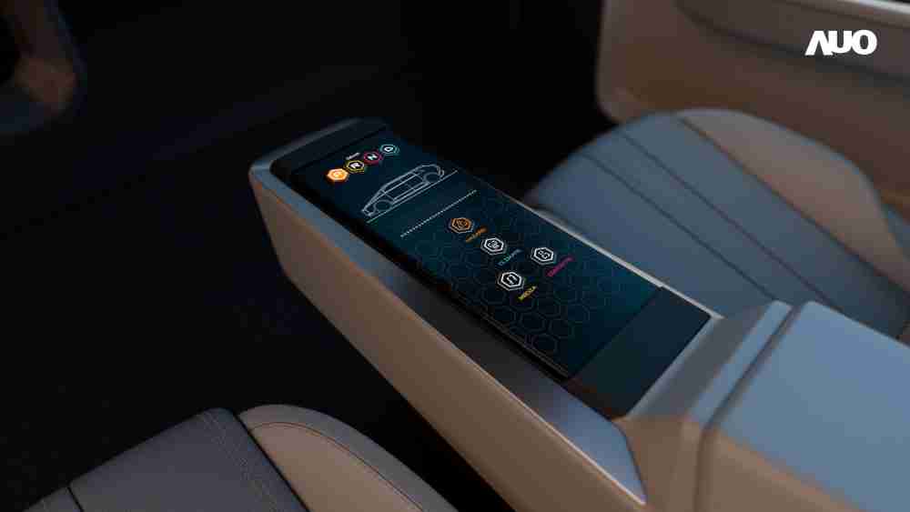 财神娱乐以人性化设计打造多变形态中控显示(Morphing Center Control)，，，，不使用时仅平面显示信息，，，，进行操作时，，，显示器则会动态隆起，，，，转变成3D实体按钮，，并有触觉回馈，，，展示人机互动新体验